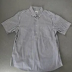 ユニクロ エクストラファインコットンブロードストライププルオーバーシャツ