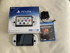 SONY PS Vita ホワイト 本体、箱、マインクラフトカセット、充電器