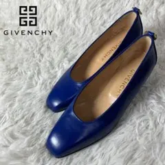 極美品 ジバンシー レザー チャンキーヒールパンプス ゴールド金具 約22.5㎝のサムネイル