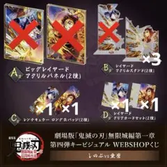 鬼滅の刃 胡蝶しのぶ 童磨 キービジュアル webshopくじ B賞 セット