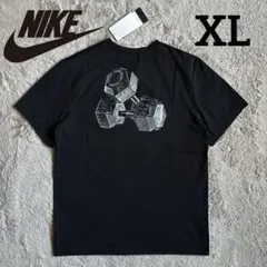 激レアデザイン NIKE ナイキ ダンベル柄 Tシャツ ブラック 半袖 XL