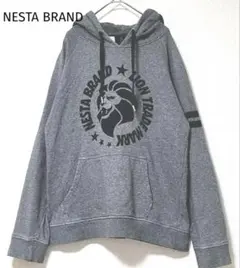 NESTA BRAND ライオンロゴ パーカー グレーのサムネイル