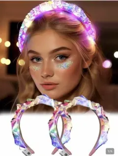 LED グローヘッドバンド レーザーヘアバンドのサムネイル