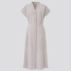 ユニクロ　ギンガムチェック　ワンピース　レーヨンローンフレアワンピース　Mサイズ