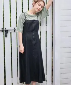 【堀未央奈さん着用】ミスティウーマン バックレースUPデニムジャンスカ