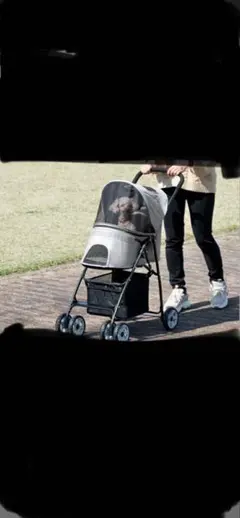 ペット用カート 折りたたみ式 グレーのサムネイル