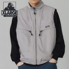 XLARGE メッシュライニング ノースリーブベスト M グレーのサムネイル
