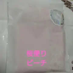 近沢レース　桜便り　タオルハンカチ　 サクラ　ピーチ１枚