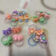 【新品未使用】キッズヘアゴム　4種類まとめ売り