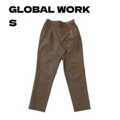 GLOBAL WORK ウツクシルエットテーパードパンツ チャコールグレー S