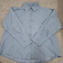 長袖シャツ　ブルー