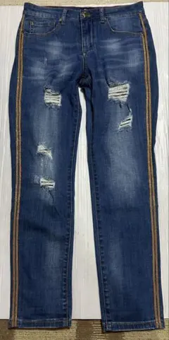 GAUDÌ JEANS Gwenda ダメージ加工サイドラインストレッチデニムのサムネイル