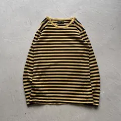 00s agnes b. border l/s ボーダー ロンt 黒 黄