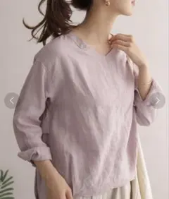 【 アーバンリサーチドアーズ】リネンバックタックプルオーバー ブラウス シャツ