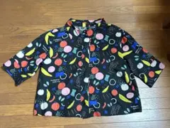 ラ*マ様 週末削除！BENETTON フルーツ柄 半袖シャツのサムネイル