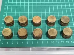 소형 50엔 동전, 100개, 벌크 황동 주화, 오래된 동전