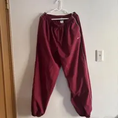 90~00's NIKE XL トラックパンツ ナイロンパンツ バーガンディ 赤のサムネイル