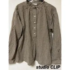 美品 スタジオクリップ チェックブラウス レディース トップス
