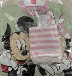 新品ミッキーロンパース　 レッグウォーマー付き　　70