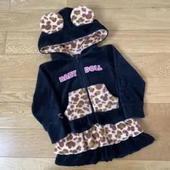 BABY DOLL ベビードール　レオパード　パーカーワンピース　90