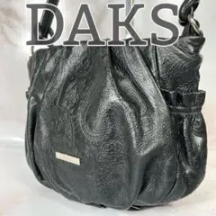 【美品】DAKS ダックス 牛革 レザー ペイズリー 型押し ワンショルダーのサムネイル