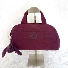 Kipling 2wayショルダーバッグ モンキーチャーム付 パープル