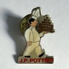 フランスアンティーク ピンバッチ J.P.POTTIER 有名ショコラパティシエのサムネイル