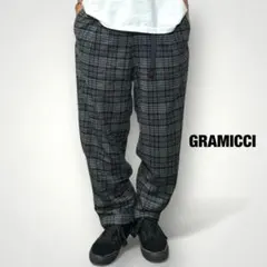 GRAMICCI グラミチ ウールブレンドタックテーパードパンツ グレンチェック