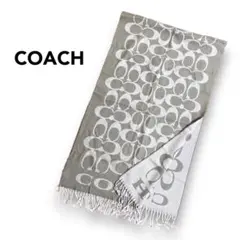 COACH コーチ マフラー ストール シグネチャー ユニセックス グレー