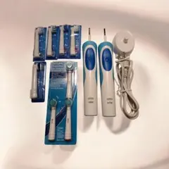 ブラウン オーラルB 電動歯ブラシ 本体2本＋替えブラシ8本＋充電器 動作確認済