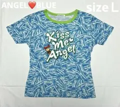 ANGEL BLUE エンジェルブルー L 当時物 総柄 ピチT ヴィンテージ