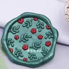 花パターン 小花 フラワー シーリングスタンプヘッド 封蝋 ハンドル付き