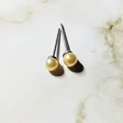 あこや本真珠　ベビーパール　一粒パール　シルバーピアス