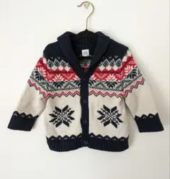 baby GAP　ニットカーディガン　アウター　ノルディック柄
