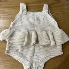 ◎ニット　ロンパース　白