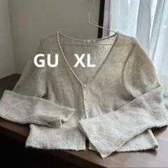 GU ライトヘアリーショートカーディガン XL ジーユー