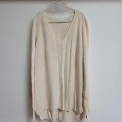 URBAN RESEARCH DOORS クリーム Vネック ニット