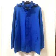 grn マウンテンパーカー フード付き ステンカラー　セルリアンブルー　Lサイズ