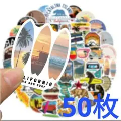 サーフィン ステッカー【50枚】サーフボード　ハワイアン　カリフォルニア　ビーチ