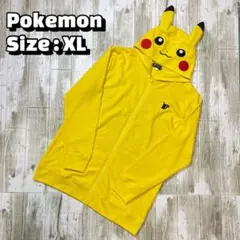 ポケモンセンターオリジナル ピカチュウ 耳つきパーカー XLサイズ イエロー