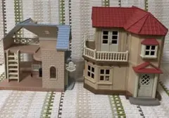 シルバニア　湖畔のペンション　あかりの灯る大きなお家