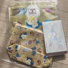 ミスド×ポケモン ポーチ　メモ帳　ジッパーバック