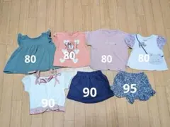 女の子 ベビー服 夏物 まとめ売り 7点セット　80〜95cmのサムネイル