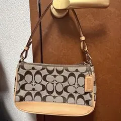 美品 COACH ロゴパターン ワンショルダー ハンドバッグ 8K01 Y2K