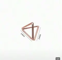 ゴールド三角形クリップ 10個セット　パールのチュール付き