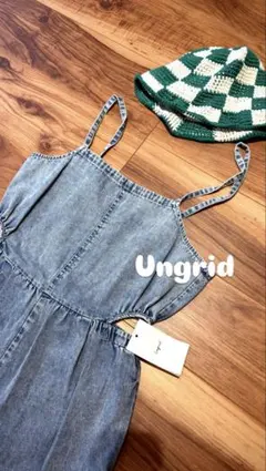 Ungrid サイドオープン オールインワン ブロックチェックハット