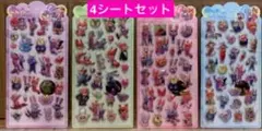 キャラクター　ぷっくりシール　空気シール　4シートセット