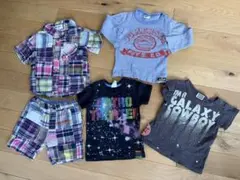 ベビー　キッズ　男の子　80cm シャツ　セットアップ　Tシャツ　ロンT 5点