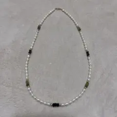 シ*バ様 パール、トルマリンネックレス　14k 585