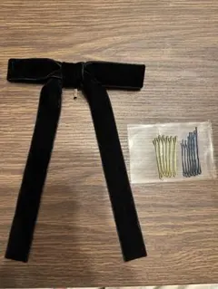 ベロアリボン　ブラック　カフタイプ